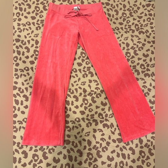Vintage Juicy Couture bright Pink Velour Pants - Picture 7 of 14